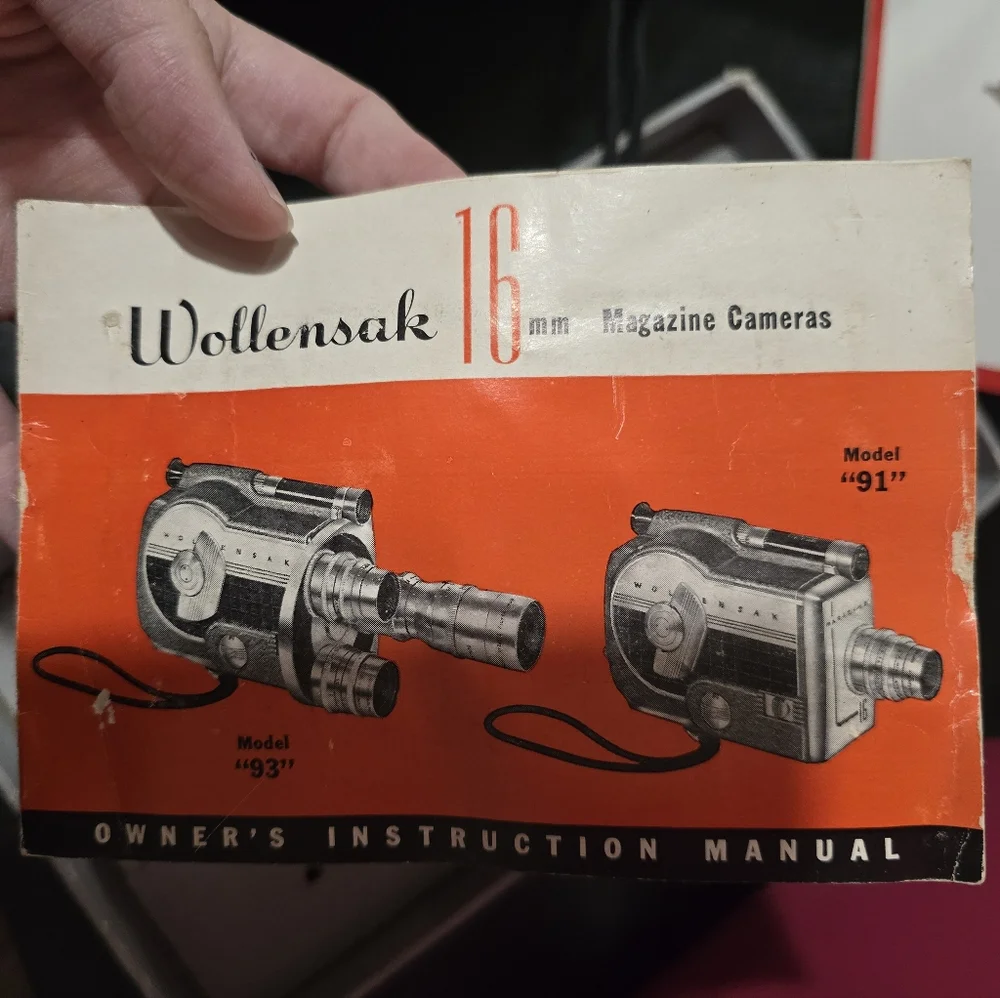 Wollensak 93 Turret 16mm Vintage Movie Camera W/ Original Box & Manual UNTESTED